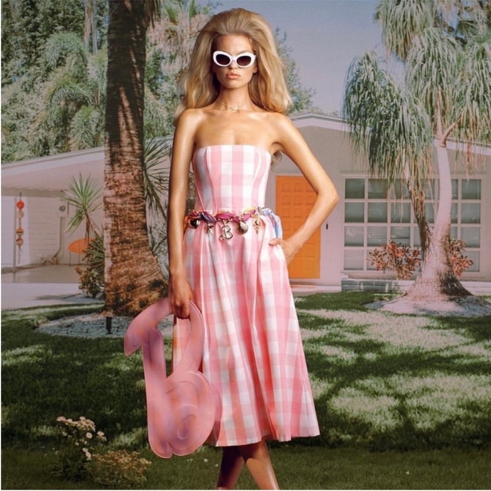 Zara Barbie the Movie Strapless Dress